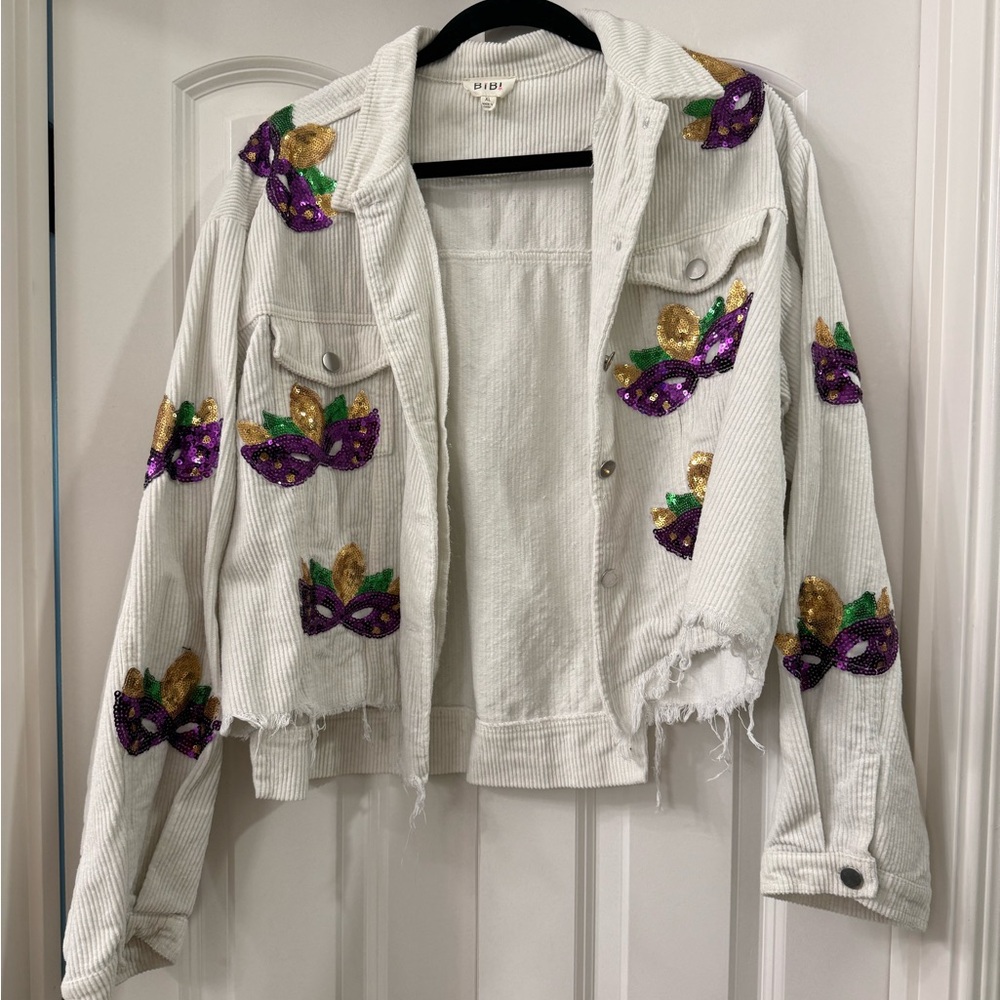 Cropped Mardi Gras Jacket